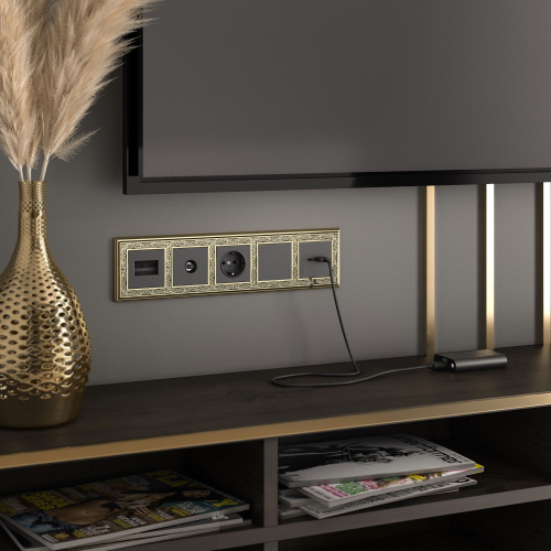 Розетка двойная Ethernet RJ-45 (черный матовый) W1182208 фото 2 Розетка двойная Ethernet RJ-45 (черный матовый) W1182208 фото 2