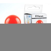 Лампа светодиодная Feron LB-371 Шар матовый E27 3W 230V красный