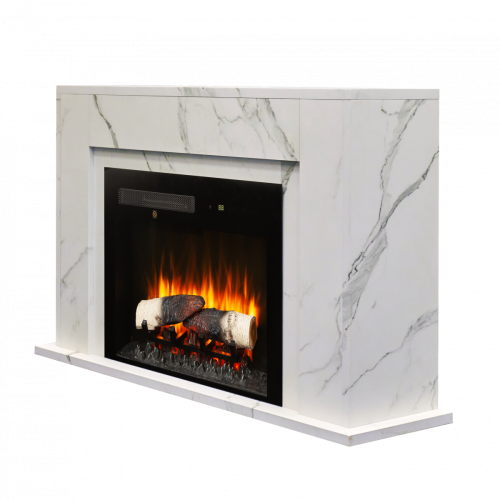 Каминокомплект LEGARDA/ЛОРЕНА Мрамор Каррара с очагом Электроочаг MIRAGE/МИРАЖ 25 фото 3