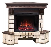 Электрокамин RealFlame Stone Coner AO античный дуб c Evrika 25,5 LED
