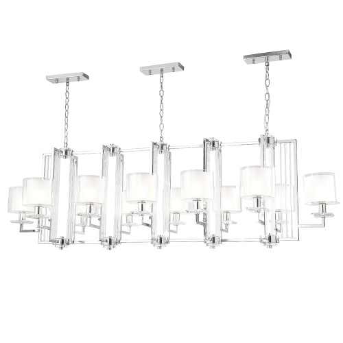 Crystal Lux Люстра Crystal Lux NICOLAS SP12 L1600 NICKEL/WHITE фото 3