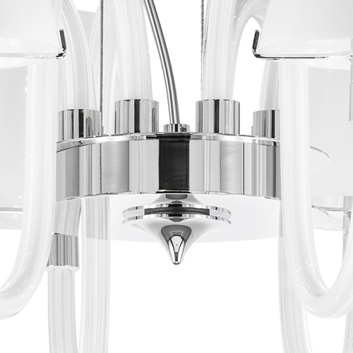 760086 Люстра подв. BIANCO 8х40W G9 ХРОМ БЕЛ. стекло фото 5 760086 Люстра подв. BIANCO 8х40W G9 ХРОМ БЕЛ. стекло фото 5