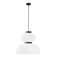 SLE6021-523-02 Светильник подвесной черный/белый D400*H380mm E27 2*60W LYKKE