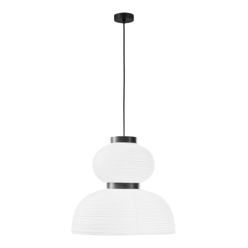 SLE6021-523-02 Светильник подвесной черный/белый D400*H380mm E27 2*60W LYKKE