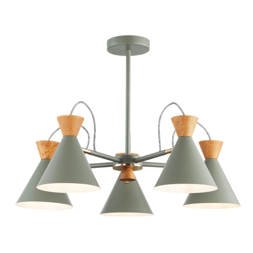 SLE125112-05 Светильник потолочный Серый, Золотистый/Серый, Темное дерево E14 5*40W MODICA фото 5