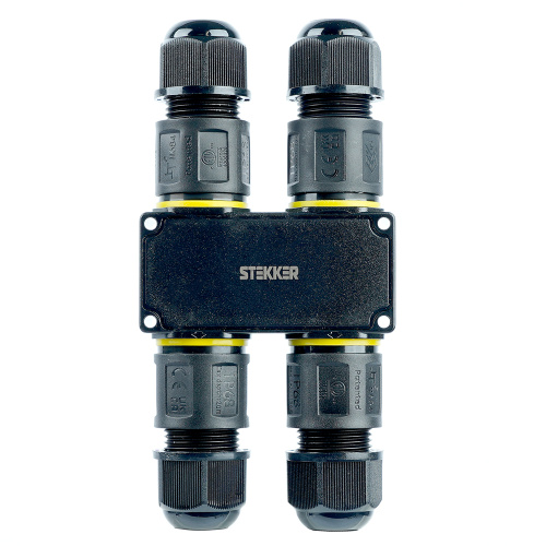 Соединитель-коннектор для проводов H 3-контактный LD558 STEKKER, водонепрониц. пружинный контакт фото 6