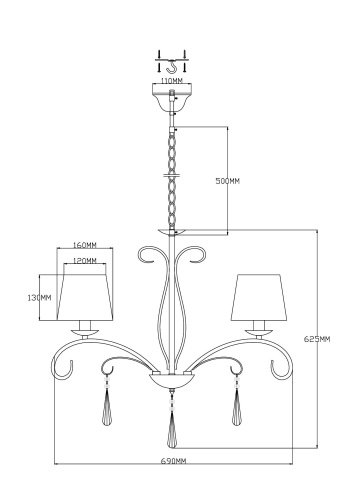 Люстра подвесная Moderli V2601-5P Aramco фото 3