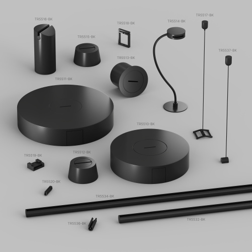 TR5518-BK Накладное крепление гибкого трека-ремня Belty, серия Base, H50мм, IP20, черный, пластик фото 5 TR5518-BK Накладное крепление гибкого трека-ремня Belty, серия Base, H50мм, IP20, черный, пластик фото 5