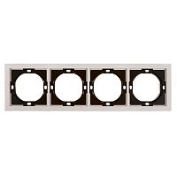 Рамка 4-местная, STEKKER, серия Мия, PFR00-3004-08, пудровый жемчуг