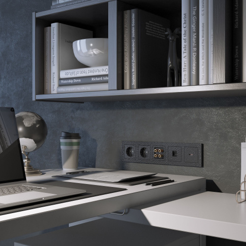 Розетка Ethernet RJ-45 (Hammar черный) W1281008 фото 4