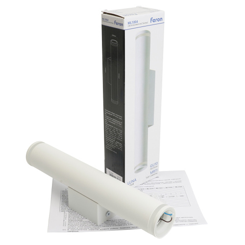 Светильник Feron ML1004 LUNA настенный под лампу 2*GU10, белый фото 5