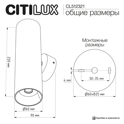 Citilux AXEL CL512321 Настенный светильник Чёрный фото 12
