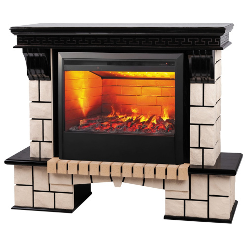 Электрокамин RealFlame Stone 26 AO античный дуб с очагом 3D Helios 26 фото 3 Электрокамин RealFlame Stone 26 AO античный дуб с очагом 3D Helios 26 фото 3