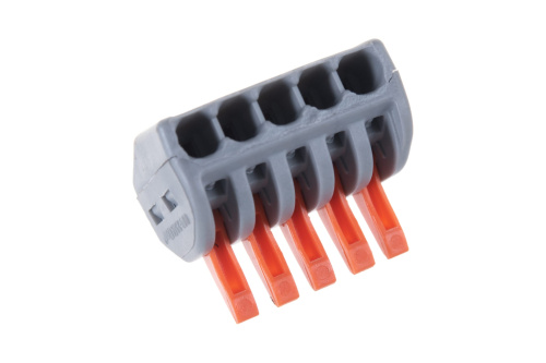 Cтроительно-монтажная клемма 5-проводная STEKKER, LD222-415 (5 штук в упаковке) фото 2