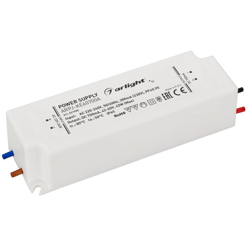 Драйвер Arlight ARPJ-KE60700A 42-60V 42W IP65 0,7A 021900 Драйвер Arlight ARPJ-KE60700A 42-60V 42W IP65 0,7A 021900