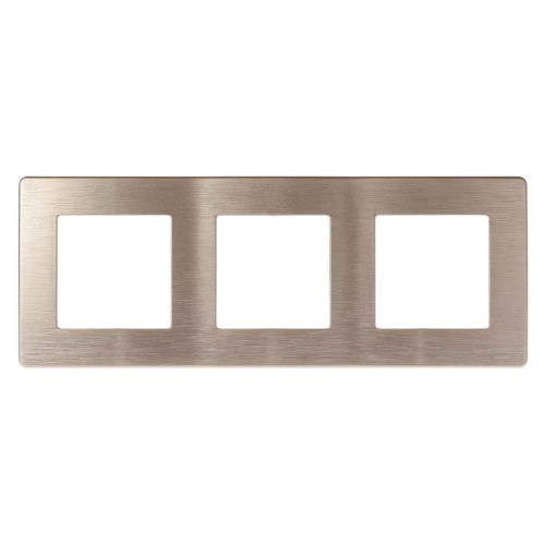 Рамка 3-постовая ЭРА 12 сатин шампань 12-5103-04 Б0052522 Рамка 3-постовая ЭРА 12 сатин шампань 12-5103-04 Б0052522