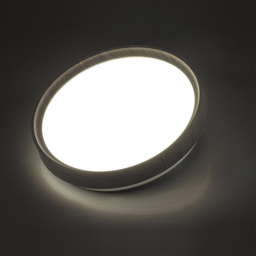 7627/CL PALE SN 000 Светильник пластик/белый/венге под дерево LED 30Вт 4000К D330 IP43 WOODI