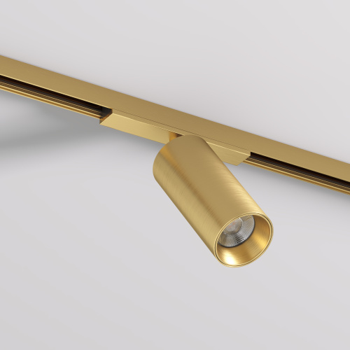 DK5741-SB Светильник для трека SHINE SPOT со светодиодом, D45*H100, 48V DC, 10W, RA?90, 3000K, IP20, сатинированная латунь, алюминий фото 3