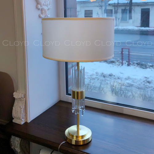 Настольная лампа Cloyd MERROW-B T1 / белый абажур - латунь (арт.30079) фото 2 Настольная лампа Cloyd MERROW-B T1 / белый абажур - латунь (арт.30079) фото 2