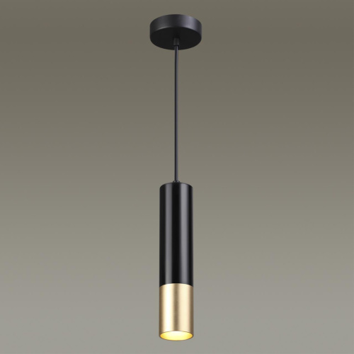 3876/1L HIGHTECH ODL19 399 черный с золотом Подвесной светильник GU10 1*50W 220V KIKO фото 3 3876/1L HIGHTECH ODL19 399 черный с золотом Подвесной светильник GU10 1*50W 220V KIKO фото 3