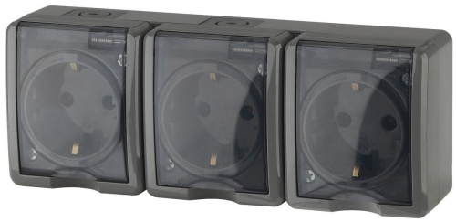 Розетка ЭРА Эксперт 3х2P+E IP54 со шторками 16A 250V 11-2406-03 Б0020723