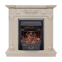 Электрокамин RealFlame Dacota WT белый дуб с очагом Majestic Lux Black RC