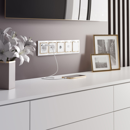 Телефонная розетка RJ-11 (белая) W1182001 фото 5