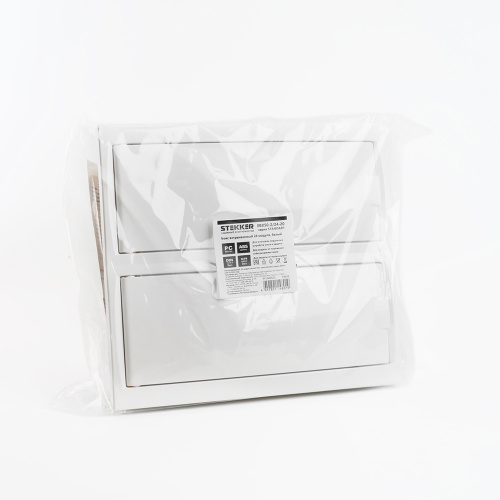 Бокс встраиваемый STEKKER EBX50-2/24-20 24 модуля, белый, пластик, серия ArcaClass фото 8