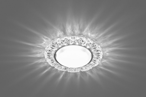 Светильник встраиваемый с белой LED подсветкой Feron CD4023 потолочный GX53 без лампы прозрачный фото 4