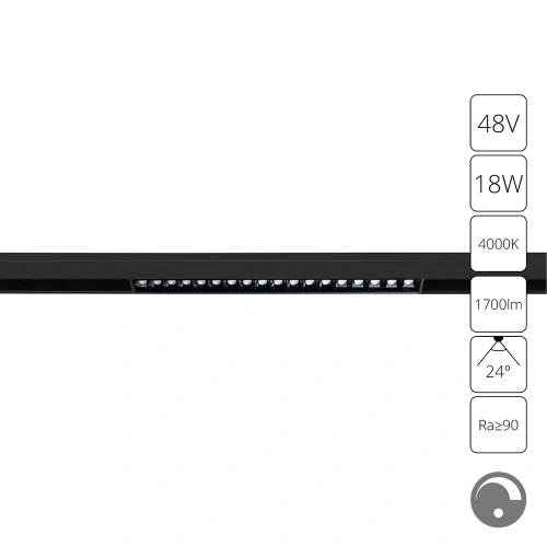 Магнитный трековый светильник Arte Lamp LINEA 0.1-10V A4685PL-1BK Магнитный трековый светильник Arte Lamp LINEA 0.1-10V A4685PL-1BK