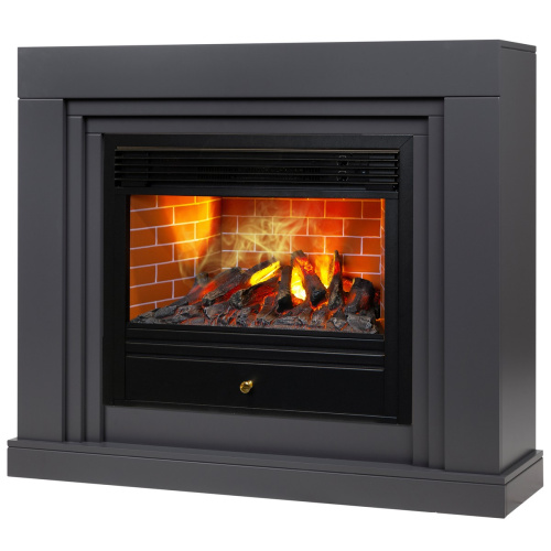 Электрокамин RealFlame Stanley 26 GR серый с очагом 3D Novara фото 2 Электрокамин RealFlame Stanley 26 GR серый с очагом 3D Novara фото 2
