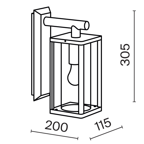 Уличный настенный светильник Outdoor O452WL-01GF1 фото 3