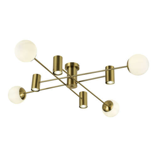 SLE1105-302-08 Светильник потолочный Латунь/Белый GU10+E27 4+4*5+60W RAITO фото 4