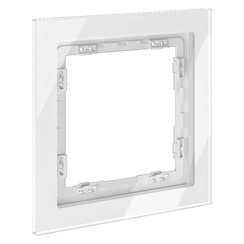 Рамка стеклянная Voltum S70 на 1 пост, (белый, стекло) VLS110101 Рамка стеклянная Voltum S70 на 1 пост, (белый, стекло) VLS110101