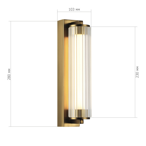 SL6224.301.01 Светильник настенный ST-Luce Латунь/Прозрачный LED 1*8W 4000K BAMBOO фото 2
