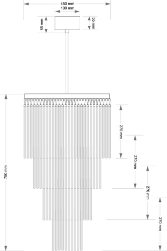 Подвесной светильник KUTEK FILAGO FIL-ZW-10(P)450/270 фото 3