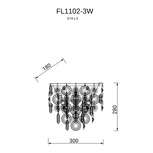 Бра Сampanella FL1102-3W фото 5
