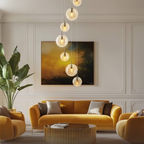 Citilux Томми CL102073 Люстра каскадная с янтарными шарами фото 8 Citilux Томми CL102073 Люстра каскадная с янтарными шарами фото 8