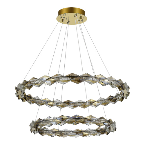 SL6009.203.02 Люстра подвесная ST-Luce Золотистый/Прозрачный,Янтарный LED 1*45W 3000K DIAMANTA фото 4