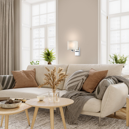 Настенный светильник Escada 550/1А E27*60W Chrome/White фото 3 Настенный светильник Escada 550/1А E27*60W Chrome/White фото 3