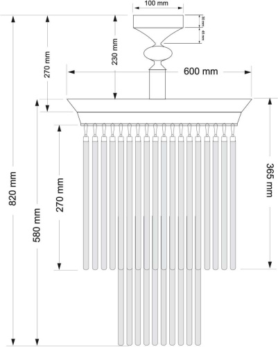 Потолочная люстра KUTEK FIORE FIO-PL-9(P)600/270 фото 4