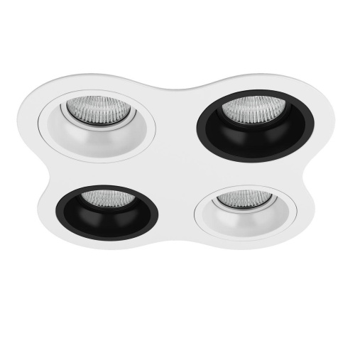 Комплект из светильников и рамки Lightstar Domino Round (214646+214606+214607+214606+214607) D64606070607