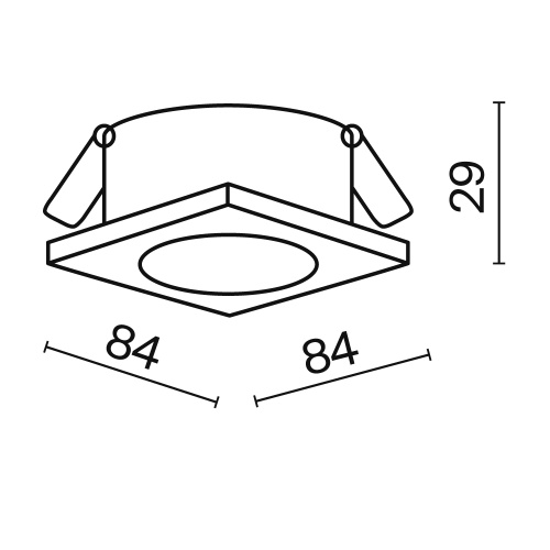 Встраиваемый светильник Technical DL083-01-GU10-SQ-B фото 3