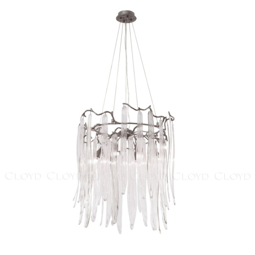 Люстра Cloyd SULAWESI C8 / Ø61 см - серебро темн. - прозрачн. стекло (арт.10394)