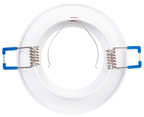 Светильник встраиваемый алюминиевый ЭРА KL107 WH/SL под лампу MR16 GU5.3 белый/серебро Б0061096 фото 4