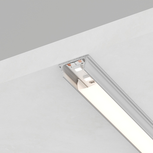 Профиль алюминиевый накладной, гибкий, серебро, CAB264