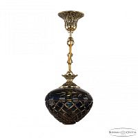 Подвесной светильник бронзовый с хрусталём 7003P/18 GB Amber-Blue/H-1B