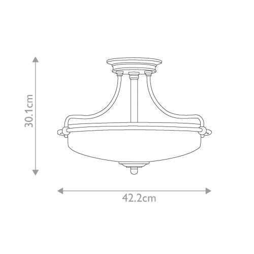 Потолочный светильник Quoizel, Арт. QZ-GRIFFIN-SFS-AN фото 2 Потолочный светильник Quoizel, Арт. QZ-GRIFFIN-SFS-AN фото 2