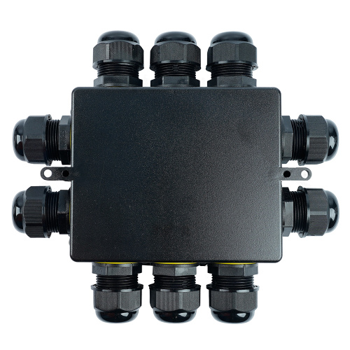 Распределительная коробка STEKKER LD554, количество вводов: 10, поликарбонат, нейлон, цвет черный, размер 183.1*163,1*59,4мм. фото 2