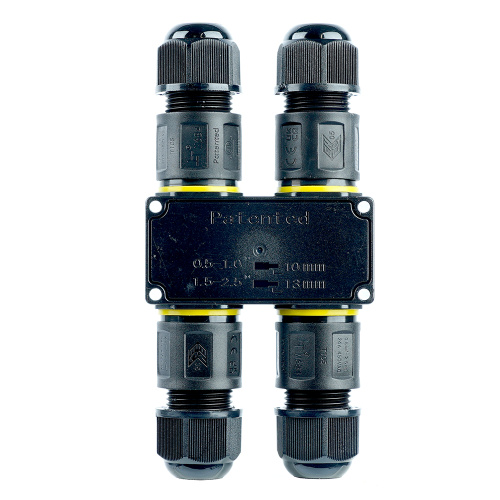 Соединитель-коннектор для проводов H 3-контактный LD558 STEKKER, водонепрониц. пружинный контакт фото 2